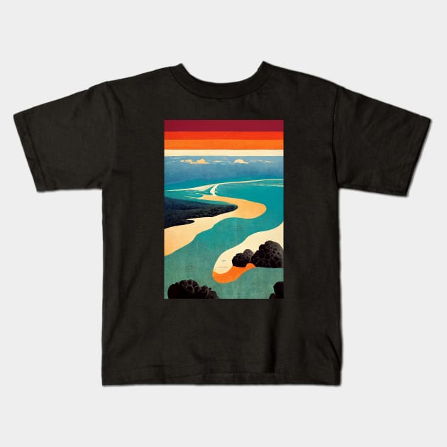 Great Barrier Reef Kids T-Shirt by Retro Travel Design